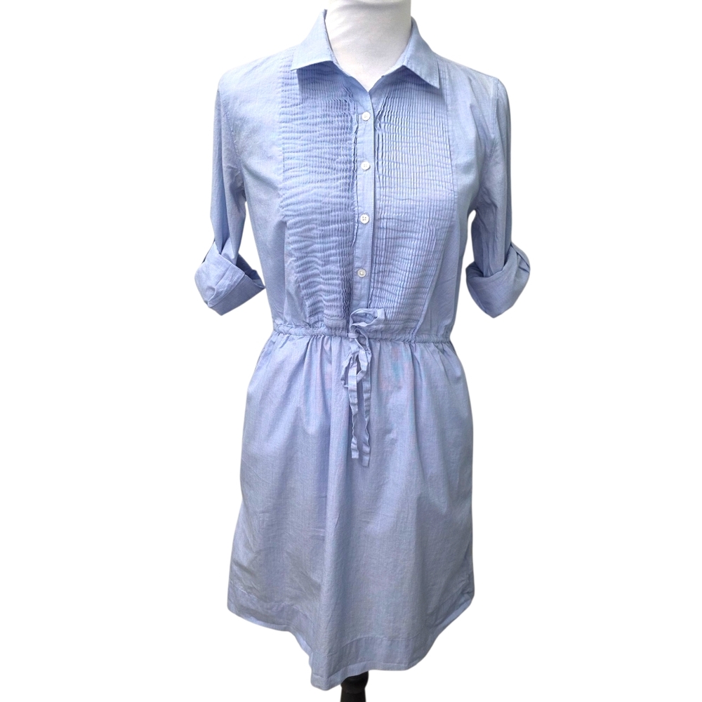 J.Crew Light Blue Button-Up Shirt Dress Women's Size XS